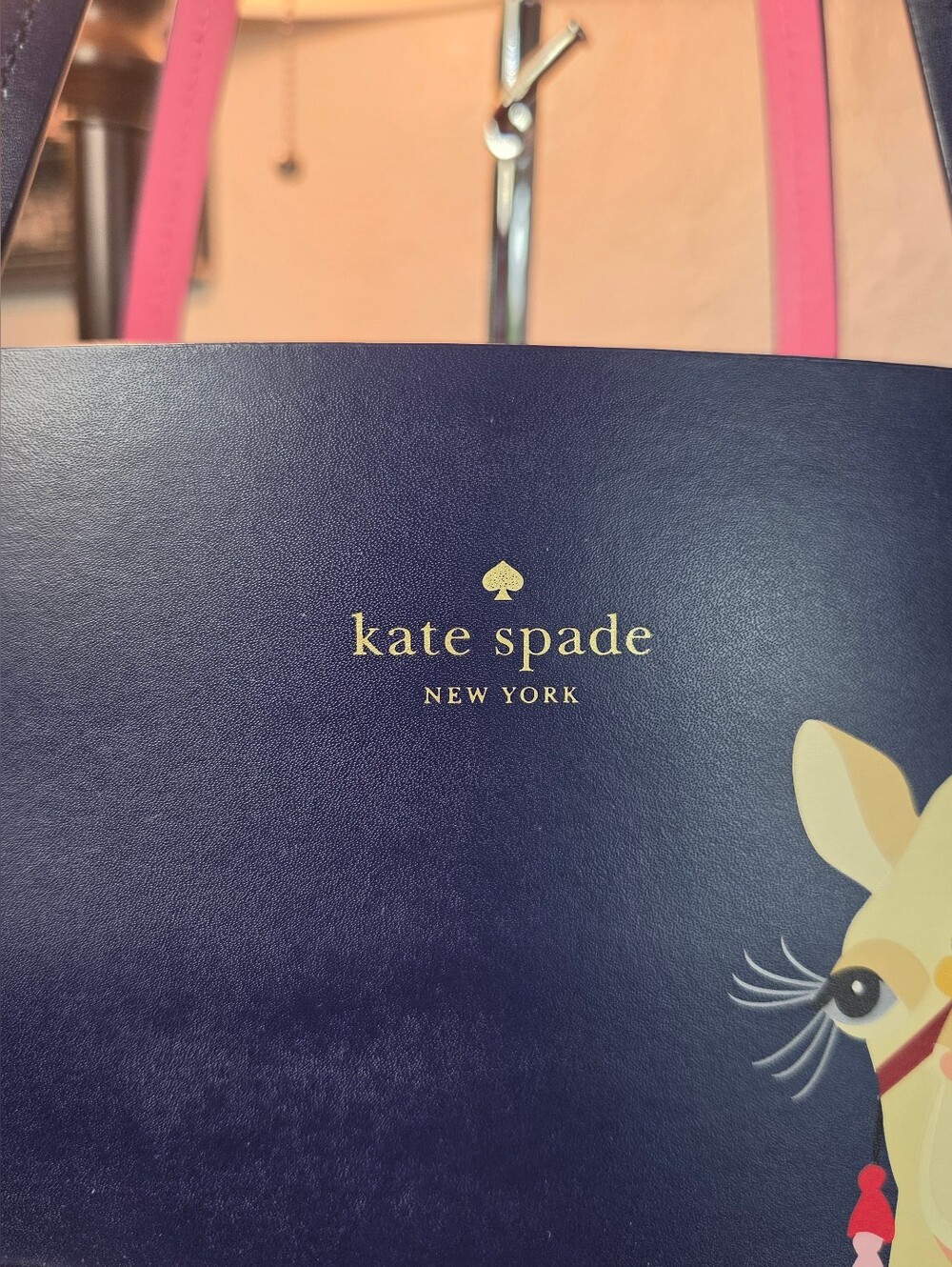 Kate Spade Novelty "Spice Things Up" Camel Luvvie Leather Tote Euc - Picture 4 of 15